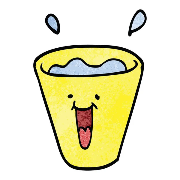 Cartoon Doodle Happy Drinks — Stockvektor