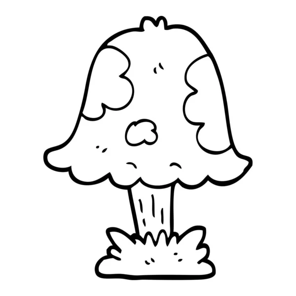 线条画动画片蘑菇 — 图库矢量图片