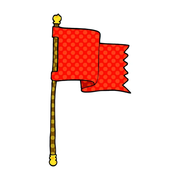 Мультяшний Каракулевий Махаючий Прапор — стоковий вектор