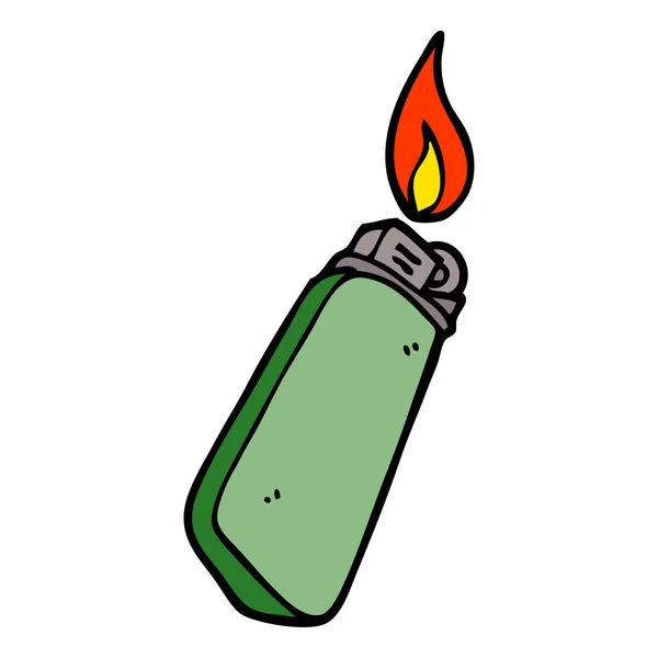 Dessin Animé Doodle Briquet Jetable — Image vectorielle