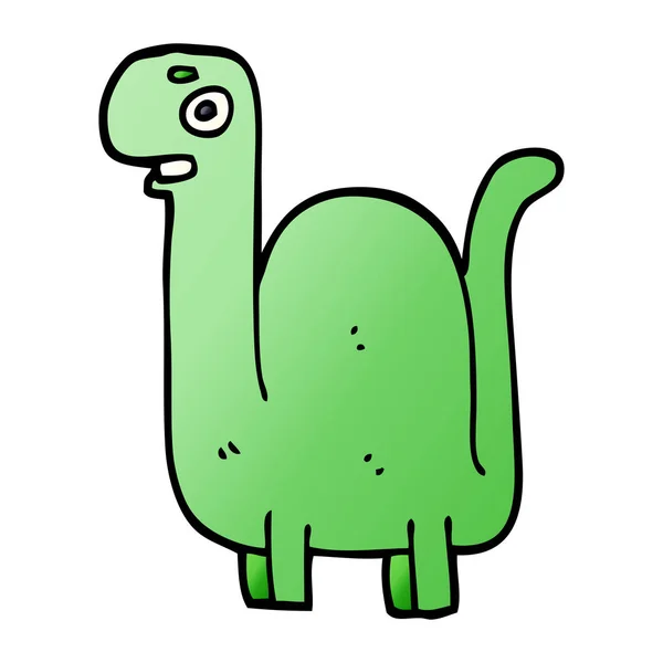Rajzfilm Doodle Őskori Dinoszaurusz — Stock Vector