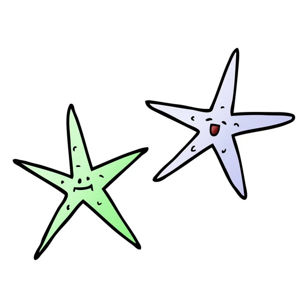 Cartoon Doodle Star Fisk — Stock vektor