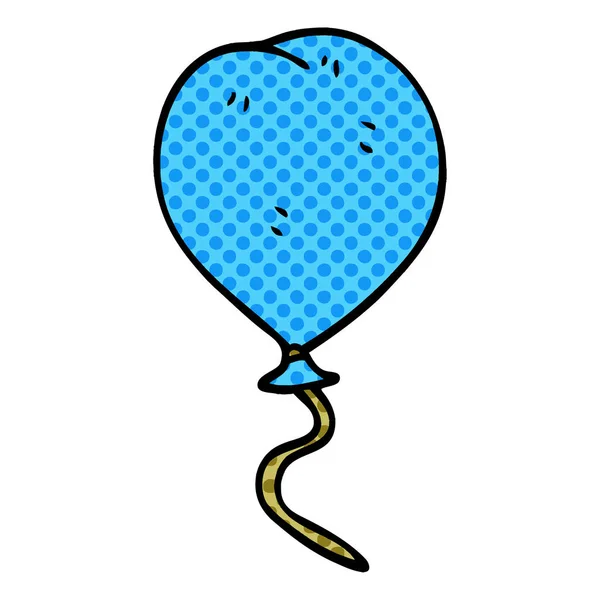 Cartoon Doodle Balloon Fundo Branco — Vetor de Stock