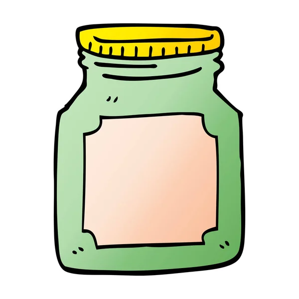 Cartoon Doodle Empty Jar — Stock Vector