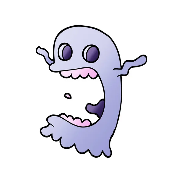 Cartoon Doodle Spooky Ghost — Stock vektor