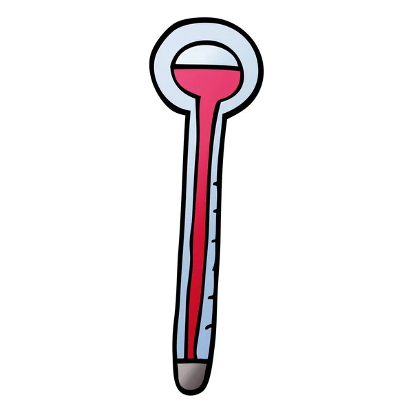 Zeichentrickfilm Doodle Thermometer Vektor Illustration — Stockvektor