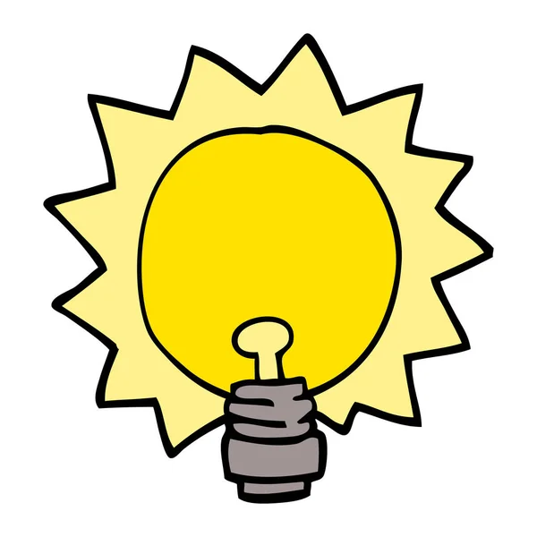 Cartoon Doodle Light Bulb — Stock Vector