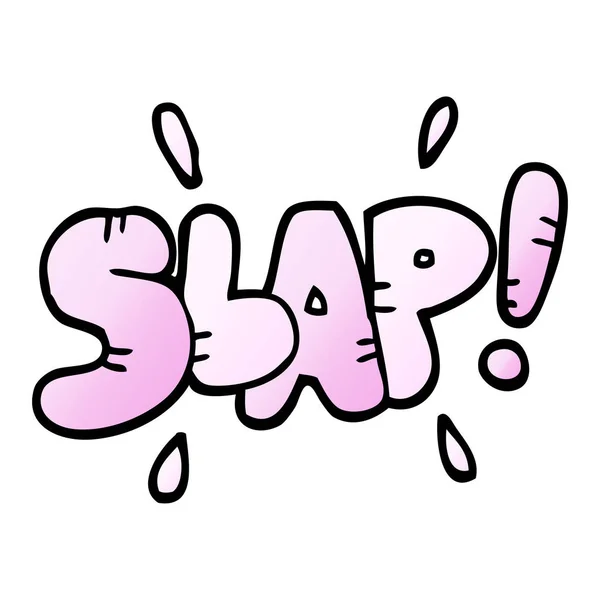 Vector Gradient Illustration Cartoon Slap Symbol — Stock Vector