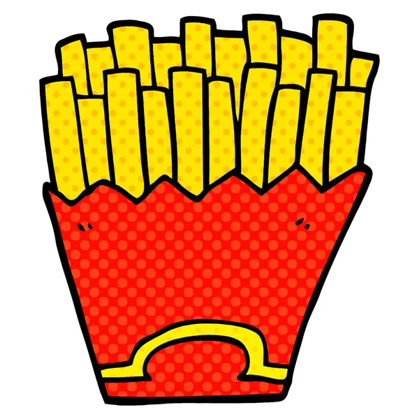 Cartoon Doodle French Fries — Stock Vector