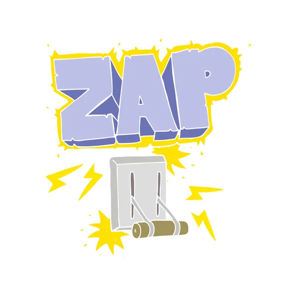 Szalagkábel Színes Illusztráció Elektromos Kapcsoló Zapping — Stock Vector