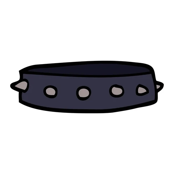 Dibujos Animados Garabato Clavado Collar Perro — Vector de stock