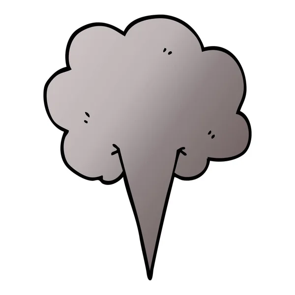 Cartoon Doodle Whooshing Cloud — Stock Vector