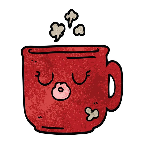 Cartoon Doodle Hot Coffee Mug — Stock Vector