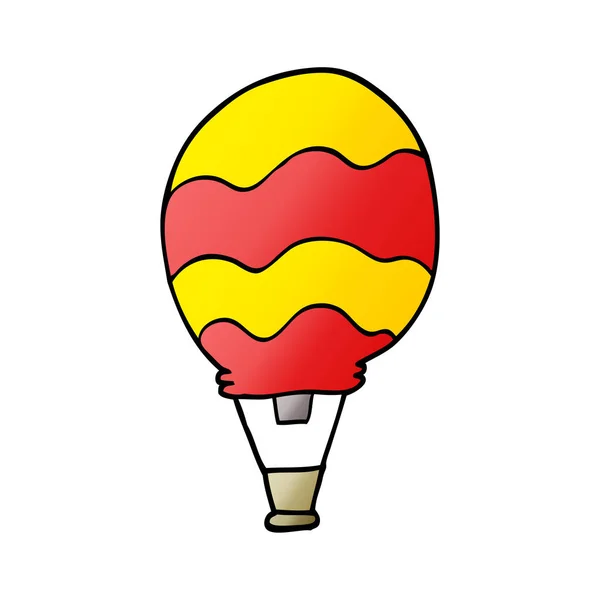 Doodle Desenho Animado Balão Quente — Vetor de Stock