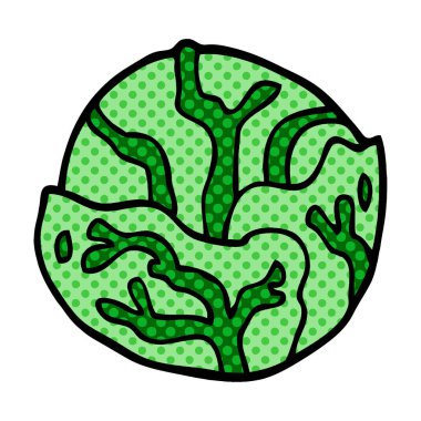 lahana, vektör, illüstrasyon karikatür doodle