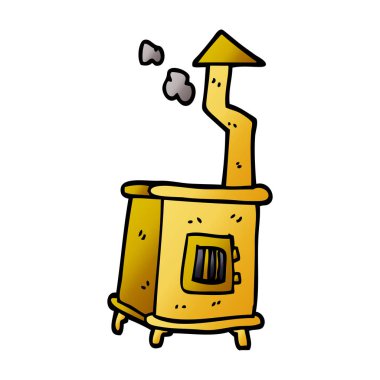 çizgi film doodle eski ahşap brülör