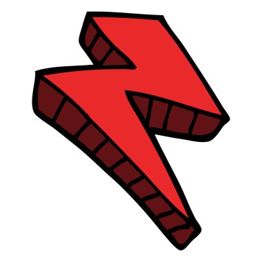 çizgi film doodle şimşek