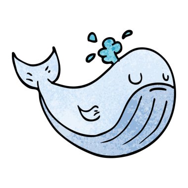 çizgi film doodle deniz balina