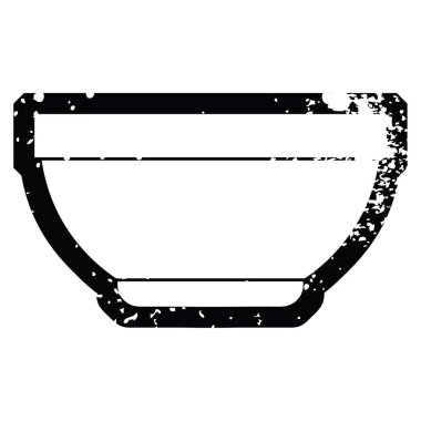 Sıkıntılı etkisi vektör simge tasarlamak bir kase