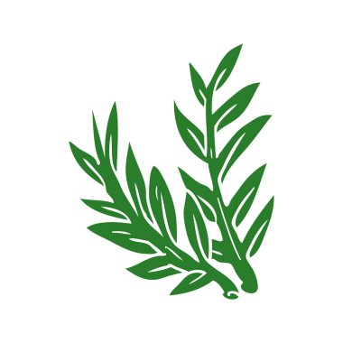 düz renk tarzı çizgi film bitki