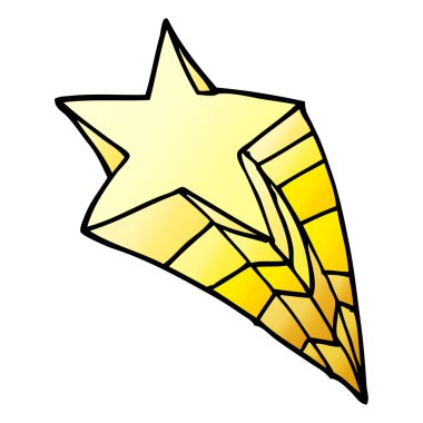 çizgi film doodle kayan yıldız