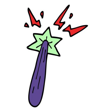 çizgi film doodle sihirli değnek 