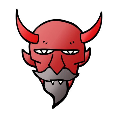 çizgi film Şeytan yüz doodle