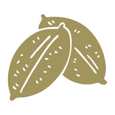 çizgi film doodle yaprak, vektör çizim 