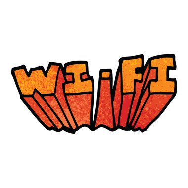 çizgi film doodle wi fi