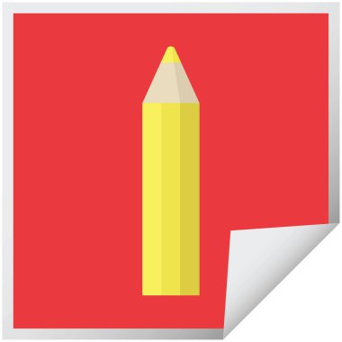 sarı boyama kalem grafik vektör çizim kare etiketi