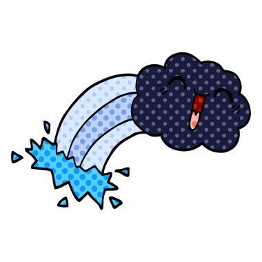 çizgi film doodle gökkuşağı yağmur bulutu