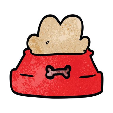 çizgi film doodle evde beslenen hayvan kase