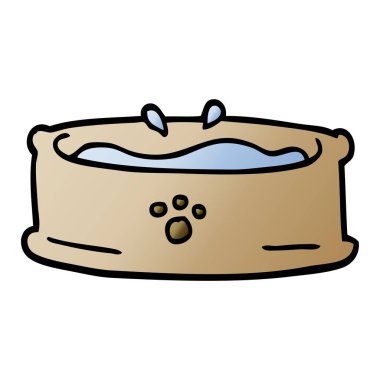 çizgi film doodle evde beslenen hayvan kase