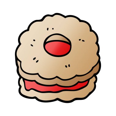 çizgi film doodle Ballı bisküvi