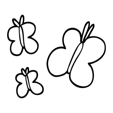 çizim karikatür kelebekler