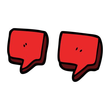 çizgi film doodle tırnak işaretleri