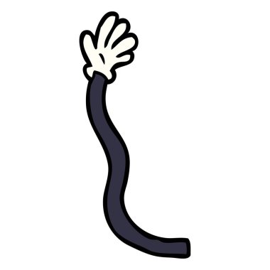 çizgi film doodle retro el hareketleri