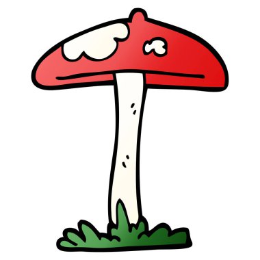 mantar, vektör, illüstrasyon karikatür doodle