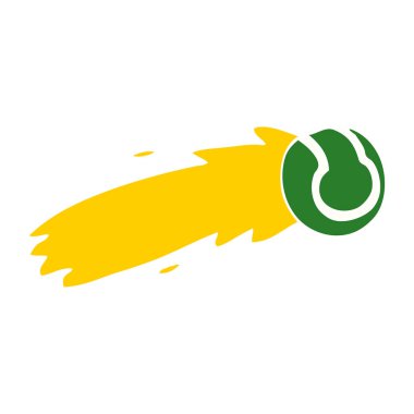çizgi film doodle uçan tenis topu
