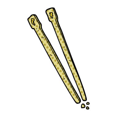 çizgi film doodle ahşap çubuk
