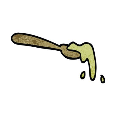 çizgi film doodle kepçe gıda