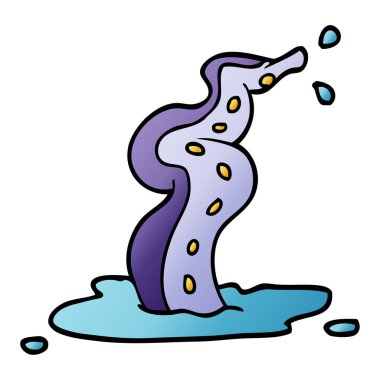 çizgi film doodle ürkütücü dokunaç