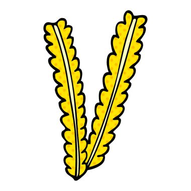 çizgi film buğday ipliklerini doodle