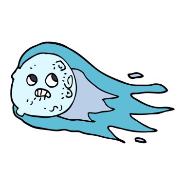 çizgi film doodle endişeli kuyruklu yıldız