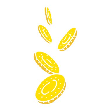 düz renk illüstrasyon sikke