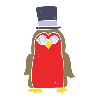 robin düz renkli çizimi