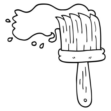 çizim karikatür boya fırçası