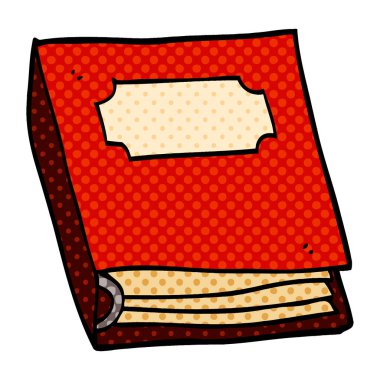 çizgi film doodle kapalı kitap