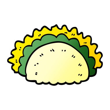 çizgi film doodle sağlıklı taco