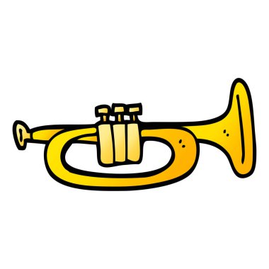 vektör degrade illüstrasyon karikatür trompet